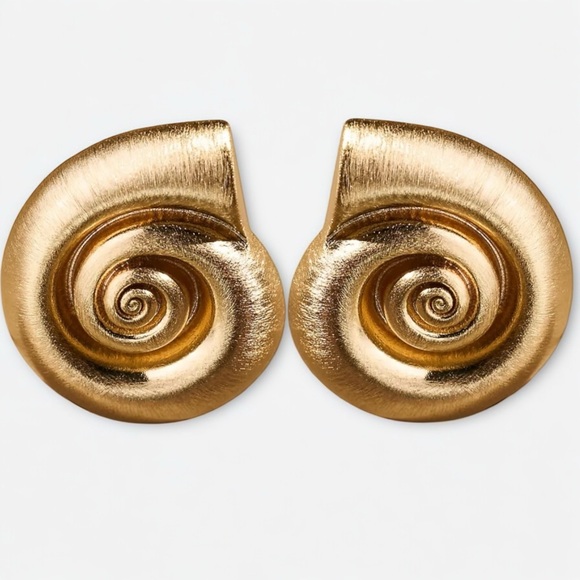 NWT Statement House of Harlow Snail Shell Earrings 2" inch - Picture 1 of 5